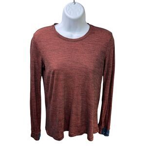 Bombas Wool Blend Long Sleeve Shirt Crew Neck XS Thumb Holes Base Layer Outdoors